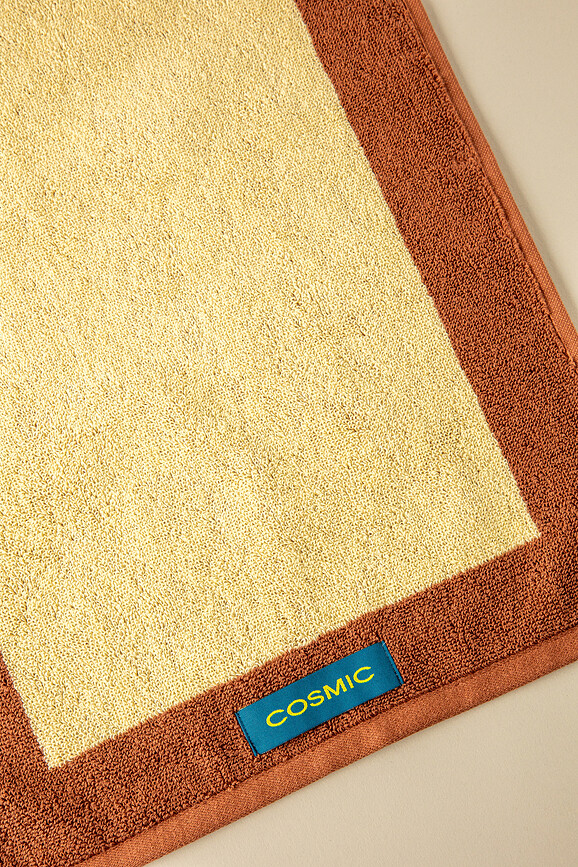 Handtuch Textil 30 x 50 cm, braun-gelb