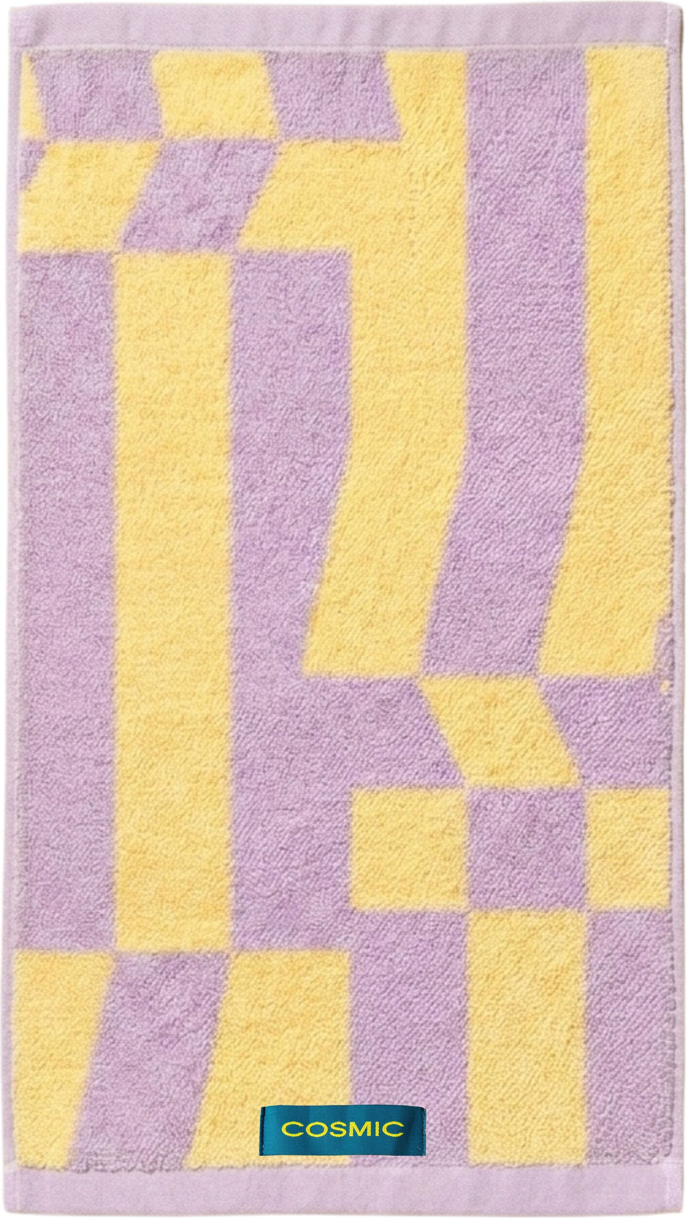 Textil Badetuch 50 x 90 cm, violett-gelb