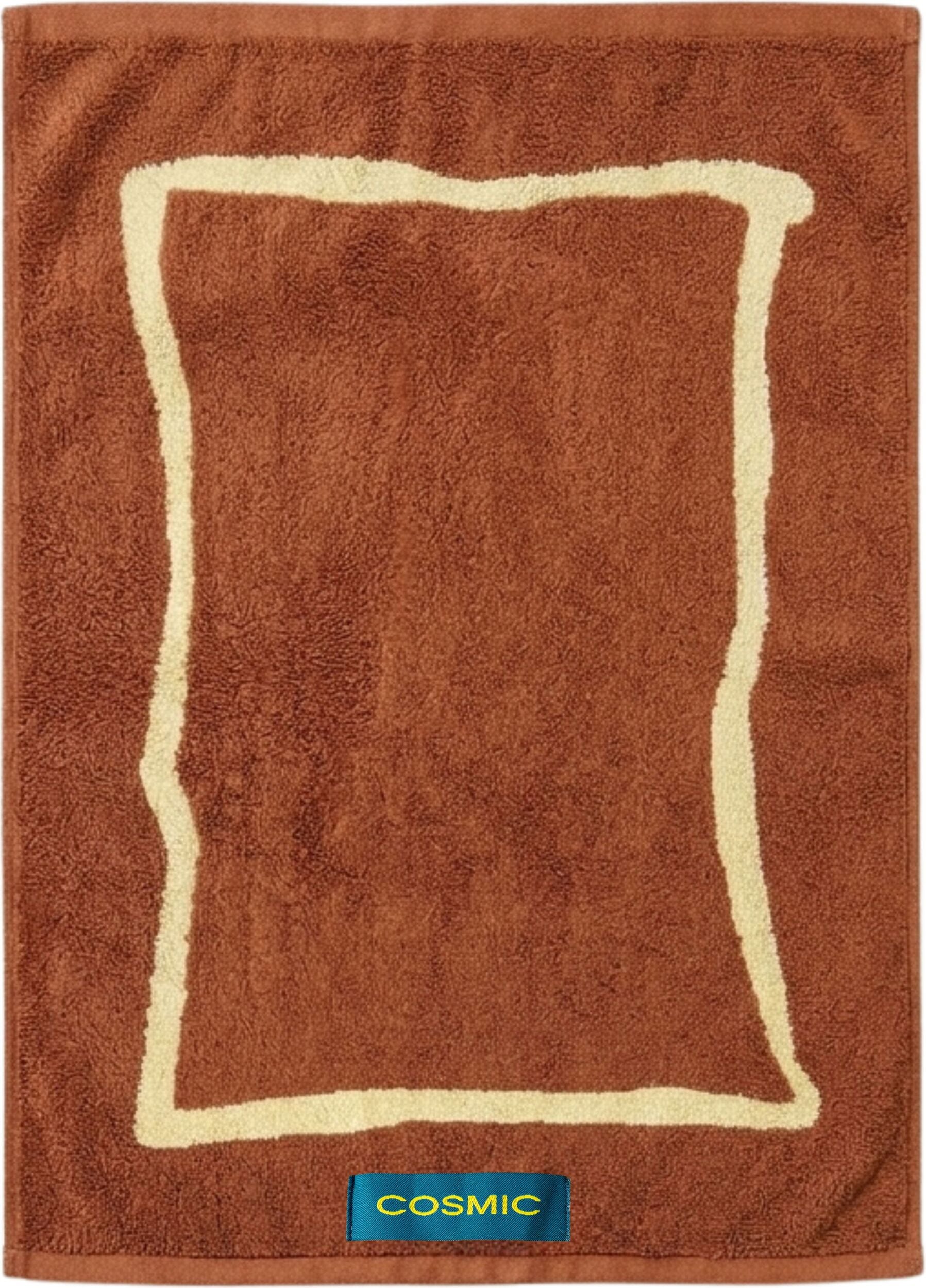 Textil Badteppich 50 x 70 cm, braun-gelb