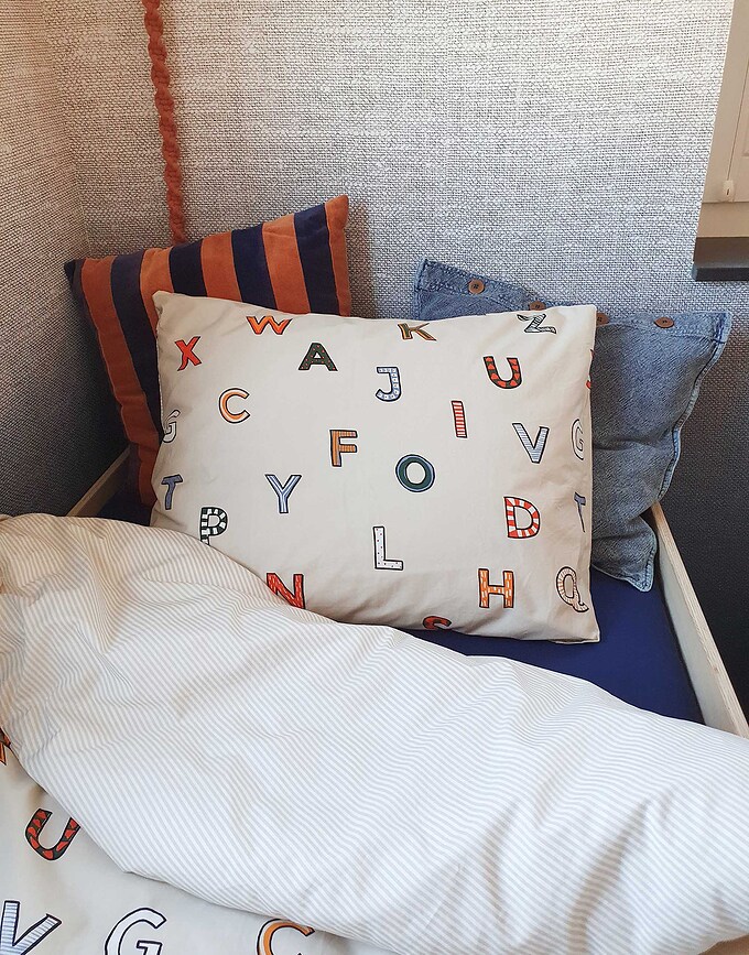 Alpha-bed Parure de lit 135 x 200 cm, avec taie d'oreiller 80 x 80 cm