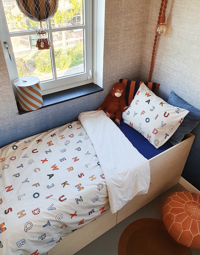 Alpha-bed Parure de lit 135 x 200 cm, avec taie d'oreiller 80 x 80 cm