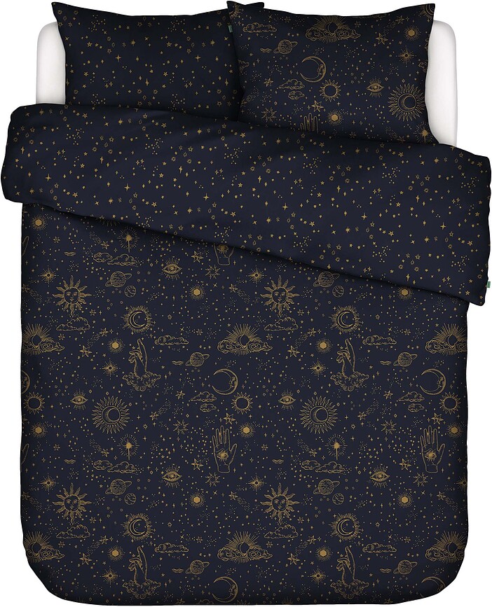 Funda Nórdica That's the Spirit 240 x 220 cm, azul marino, con 2 fundas de almohada de 60 x 70 cm