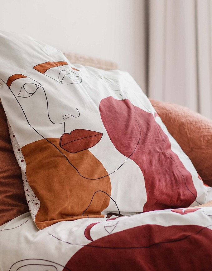 Juego de Funda Nórdica Femme Fatale, 240 x 220 cm, con 2 fundas de almohada 60 x 70 cm