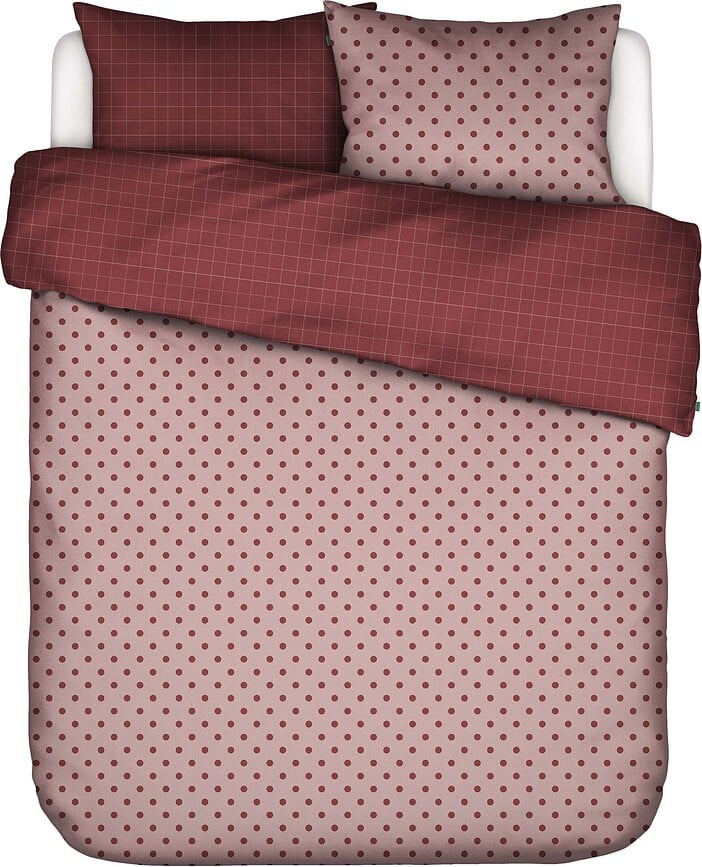 Juego de Cama Turn Over, 200 x 220 cm, rosa, con 2 fundas de almohada 60 x 70 cm