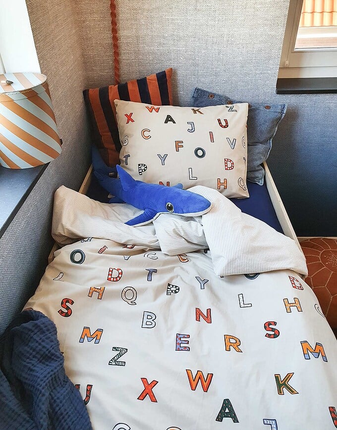 Juego de Cama Alpha-bed, 120 x 150 cm, funda de almohada 50 x 60 cm, Set de 2 piezas