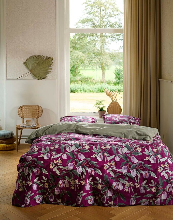 Plums Perfect Posteljina 135x200 cm 60x80 cm