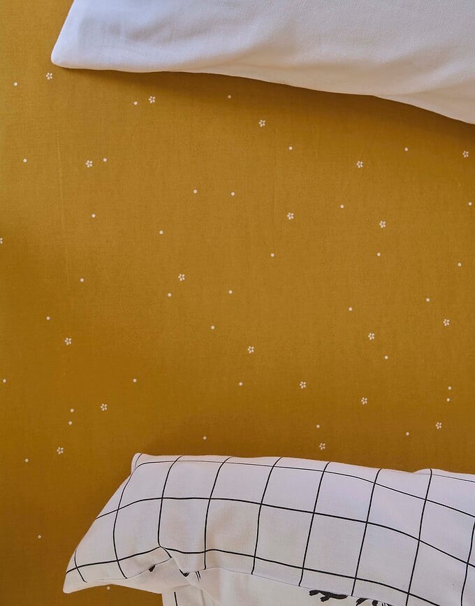 Sábana ajustable Bloom Shakalaka, 180 x 200 cm