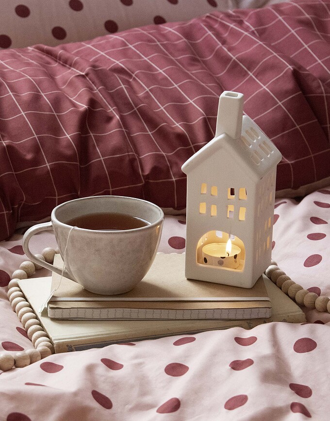 Turn Over Posteljnina, 135 x 200 cm, roza, s prevleko za vzglavnik 60 x 80 cm