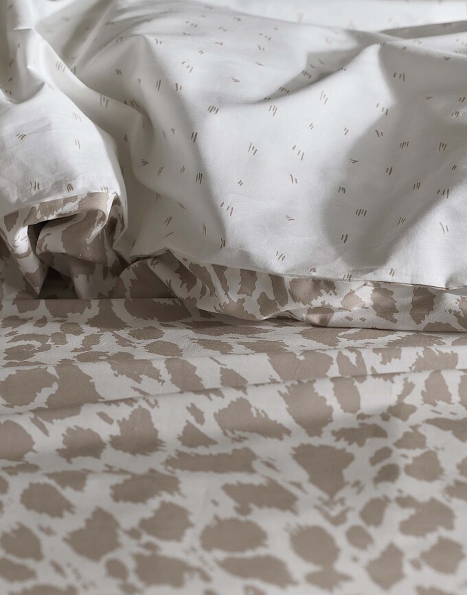 Wild Thing Parure de lit 140 x 200 cm, beige clair, Taie d'oreiller 70 x 90 cm, Set 2 pièces