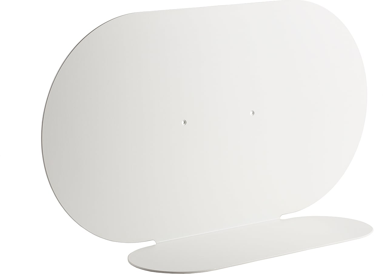 Aureole Wandregal 26 cm länglich weiß