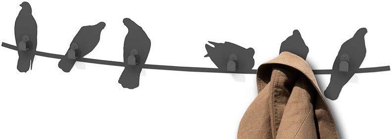 Colgador de pared Birds on Wire, decorativo