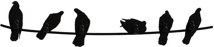 Colgador de pared Birds on Wire, decorativo
