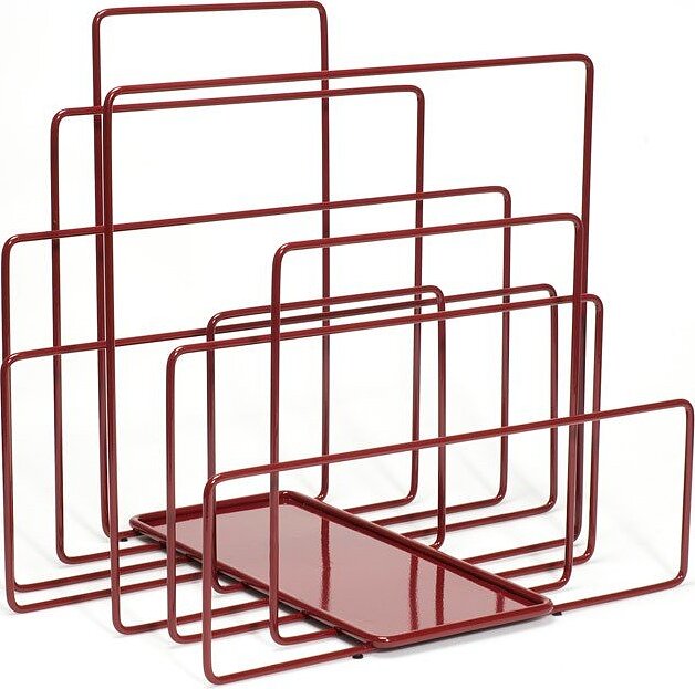 Random Stalak za časopise i knjige bordo