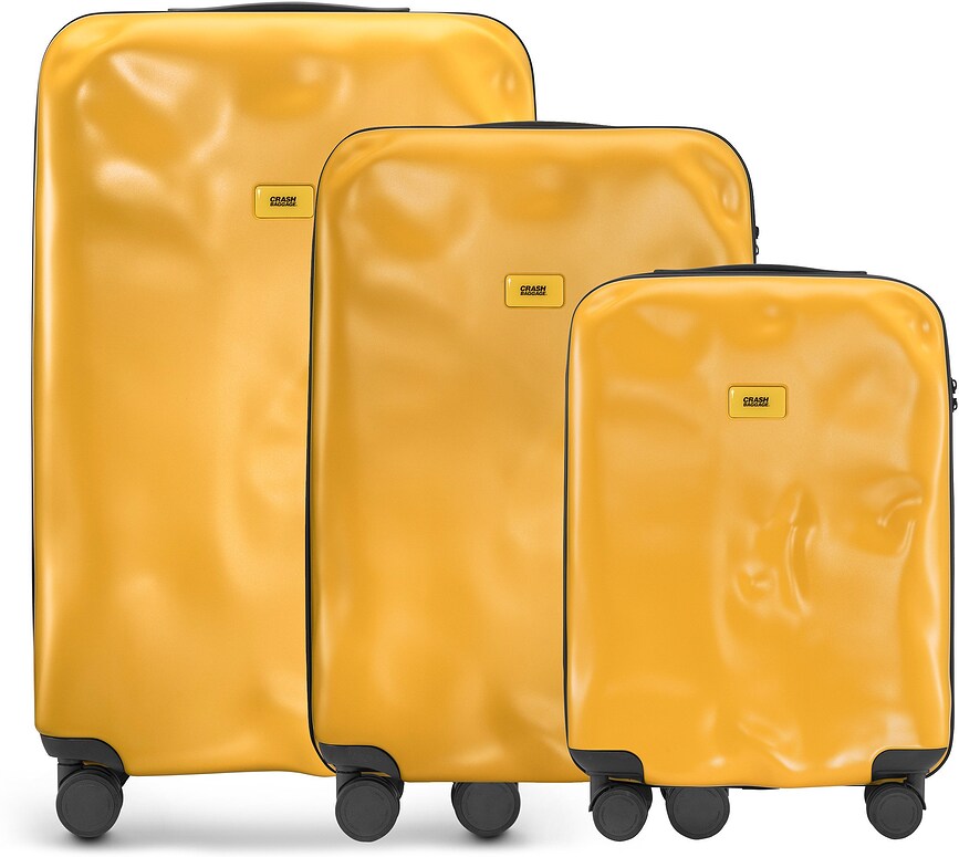 Icon Kovčki, mat rumeni, 3-delni set