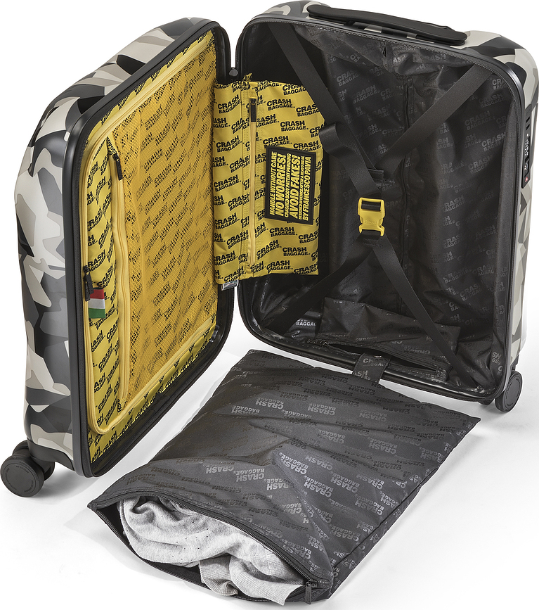 Icon Pattern Βαλίτσα καμπίνας, κίτρινη-μαύρη