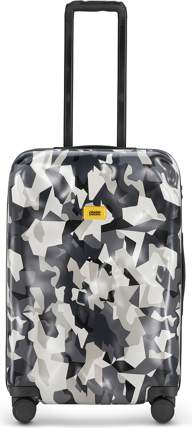 Icon Pattern Koffer mittel grau