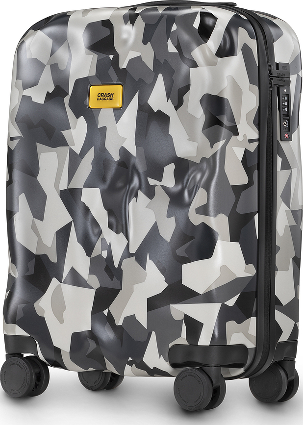Icon Pattern Valise cabine, jaune et noire
