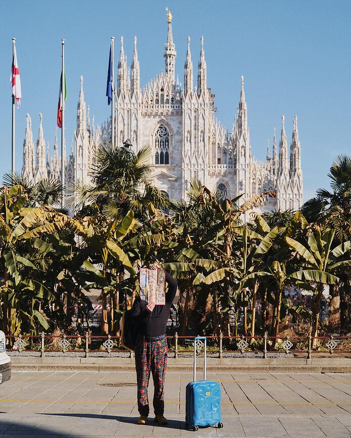 Icon Tone on Tone Potovalni kovček, kabinski, rumen