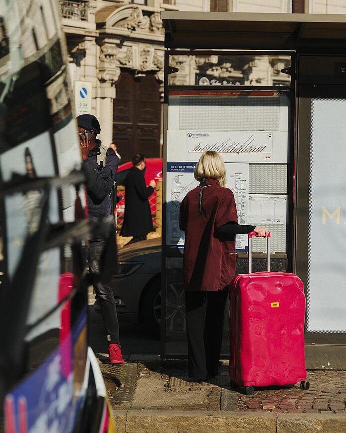 Icon Tone on Tone Valise grande, rouge rubis