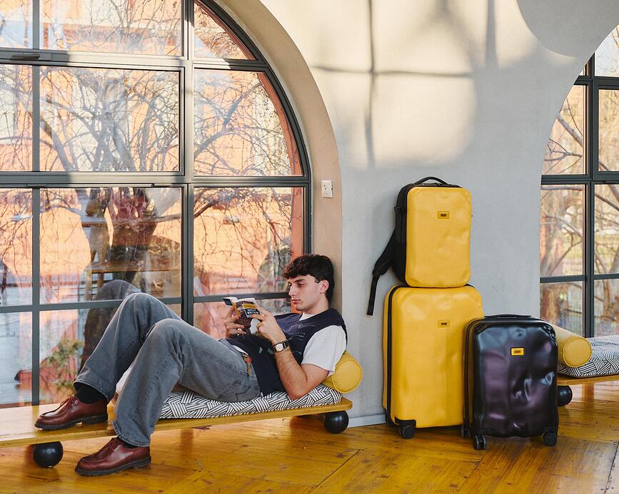 Icon Tone on Tone Valise moyenne, jaune