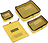 Контейнери для зберігання одягу Easy Life жовті з мішком для взуття, 4 ел.
