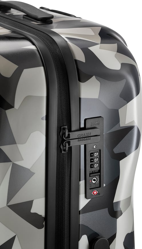 Maleta Icon Pattern, grande, amarilla y negra