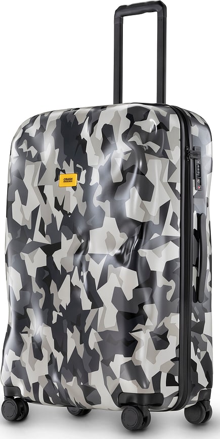 Maleta Icon Pattern, grande, amarilla y negra