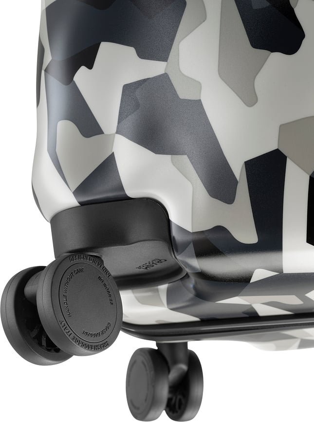 Maleta Icon Pattern, grande, amarilla y negra