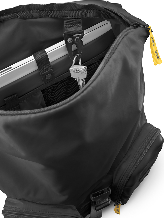 Mochila Crash Not Crash, 42 x 27 cm, negra