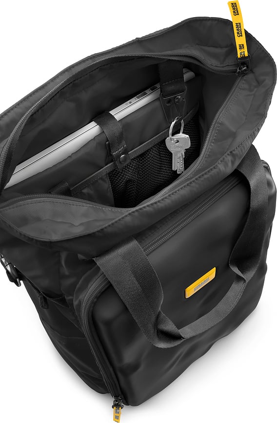 Bolso y Mochila Convertible Crash Not Crash, amarilla, 2 en 1