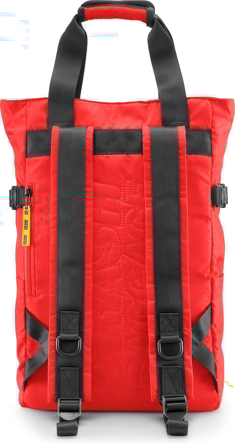 Bolso y Mochila Convertible Crash Not Crash, amarilla, 2 en 1