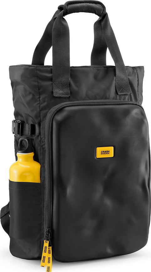 Bolso y Mochila Convertible Crash Not Crash, amarilla, 2 en 1