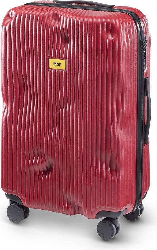 Stripe Koffer mittel grau