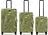 Stripe olive Bőröndök 3 db.