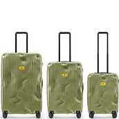 Stripe Suitcases olive 3 pcs