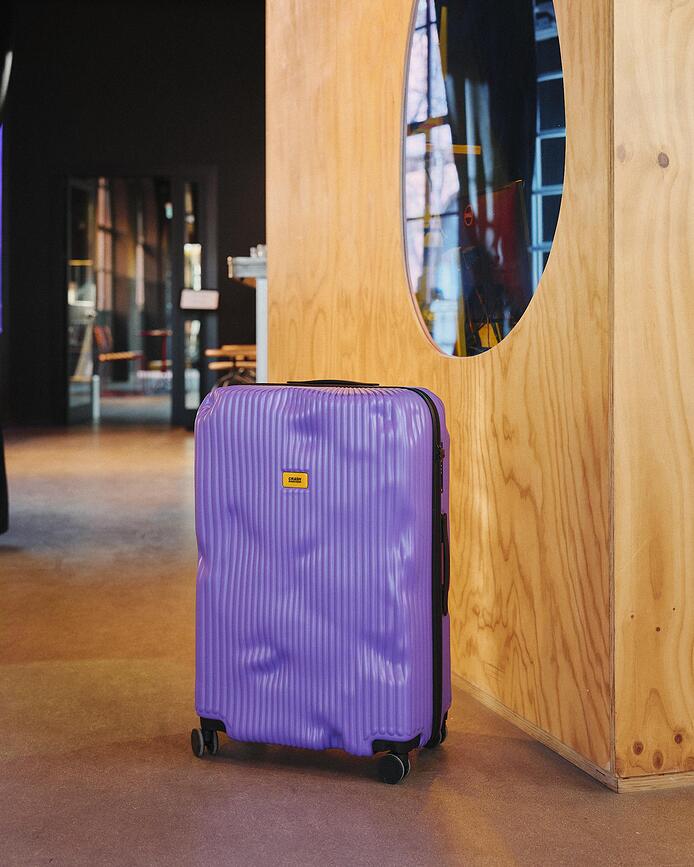 Stripe Valise grande, grise