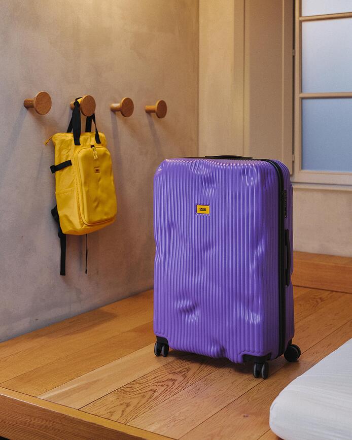 Stripe Valise moyenne, jaune moutarde