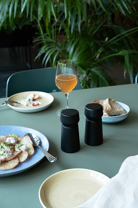 Amsterdam Moulins à Sel et à Poivre 11 cm, en chêne naturel, Lot de 2