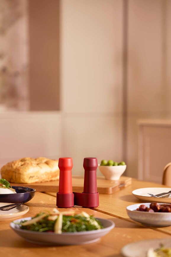 Amsterdam Μύλοι Αλατιού και Πιπεριού To-Go, κόκκινο-μπορντό, Σετ 3 τεμαχίων