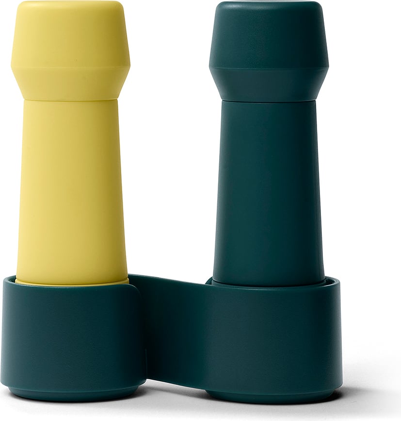 Amsterdam To-Go Moulins à sel et à poivre, jaune et vert, set 3 pièces