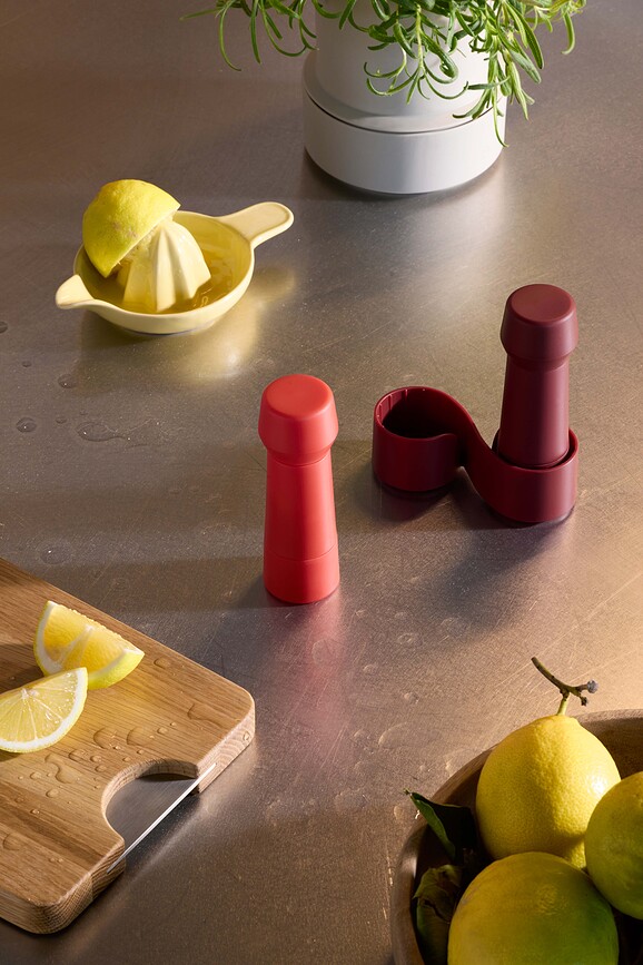 Amsterdam To-Go Moulins à sel et à poivre, rouge et bordeaux, set 3 pièces