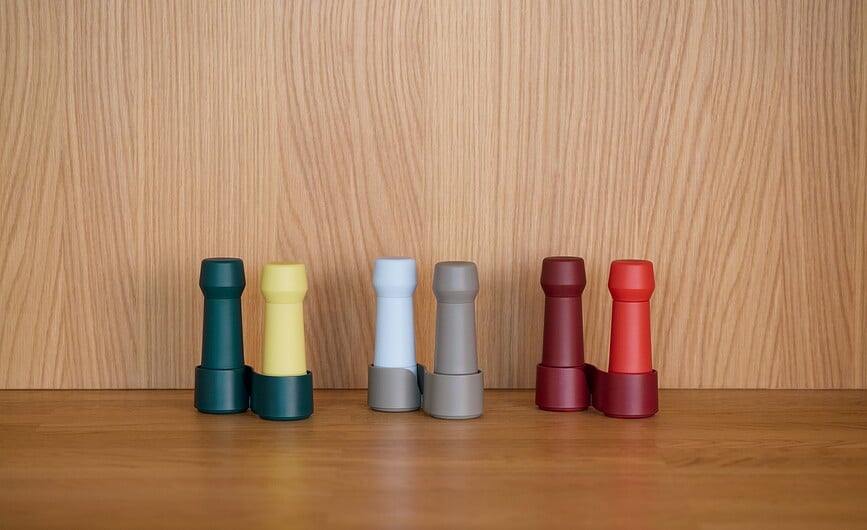 Amsterdam To-Go Set mlinaca za sol i papar bordo crveni 3 kom.