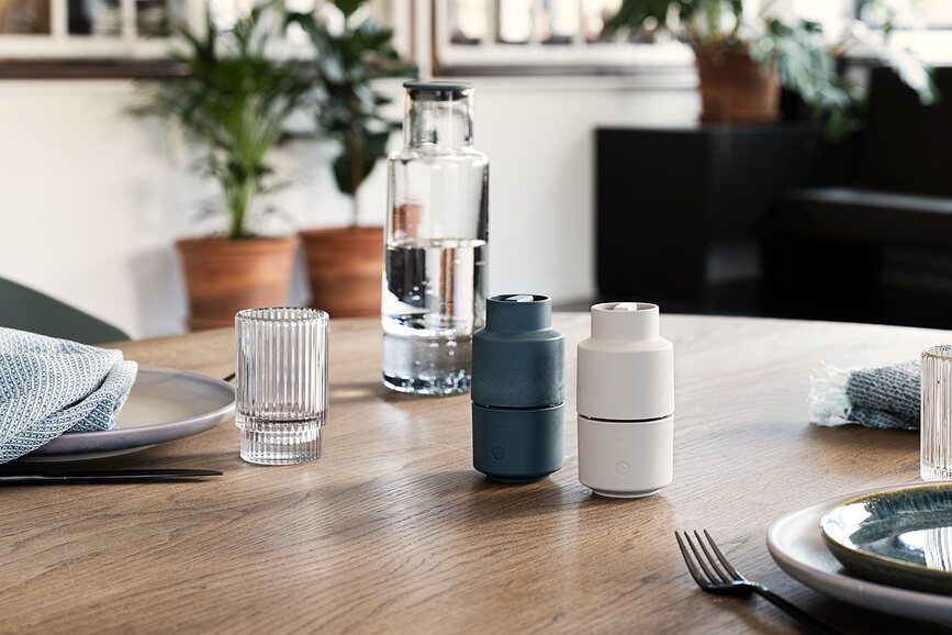 Billund Moulins à Sel et Poivre, bleu marine et gris clair, Lot de 2