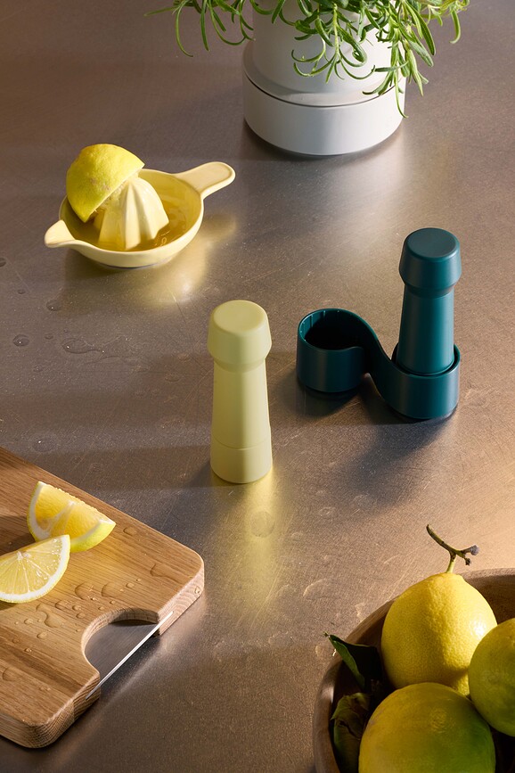 Molinillos de sal y pimienta Amsterdam To-Go, amarillo y verde, set de 3 piezas