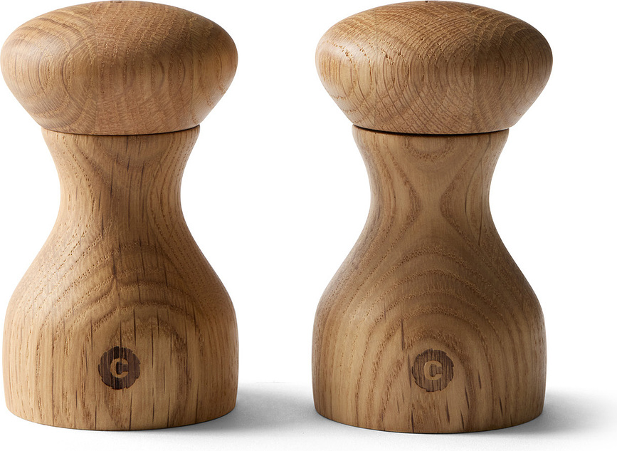 Juego de molinillos de sal y pimienta Lyon, madera de roble, 2 unidades