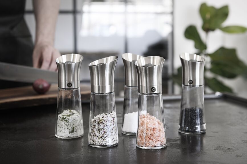 Kala Mlinček za sol ali poper, 17 cm, steklen