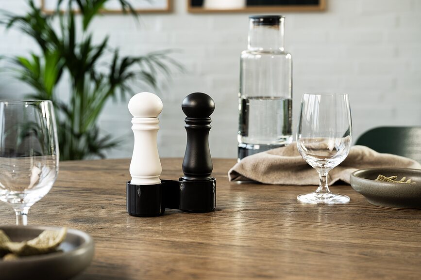 Mini Grinder Mlinčka za sol in poper, črna in bela, 2 kosa