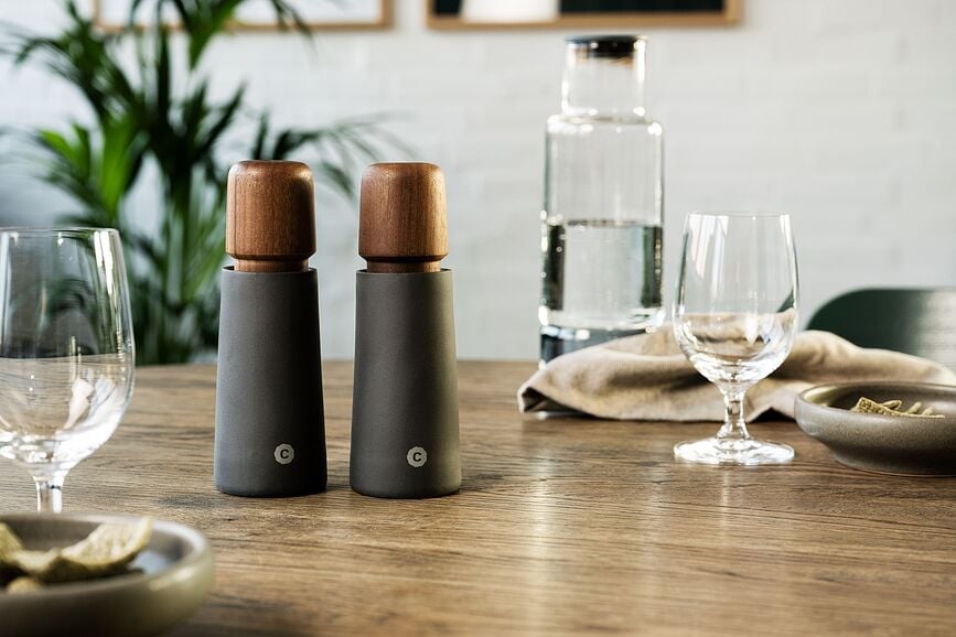 Molinillo para sal o pimienta de porcelana Stockholm, 17 cm, blanco