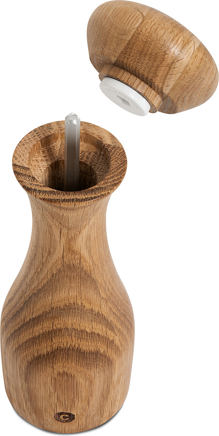 Molinillo para sal y pimienta Lyon, madera de roble natural, 19 cm