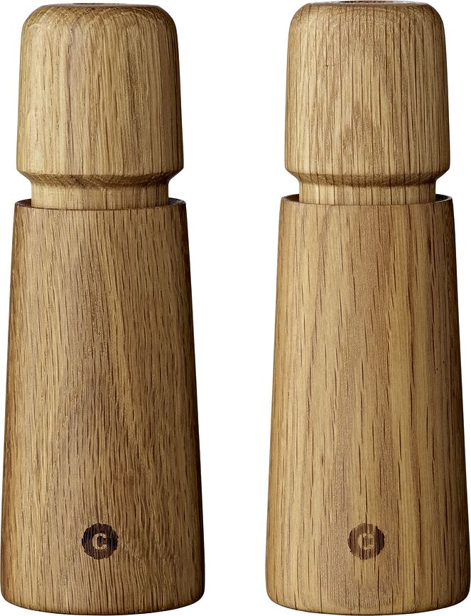 Molinillos Stockholm, de madera de roble, para sal y pimienta, 2 unidades